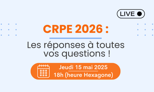 Réunion d'information - C'est le moment de s'inscrire pour se préparer au CRPE 2026 !