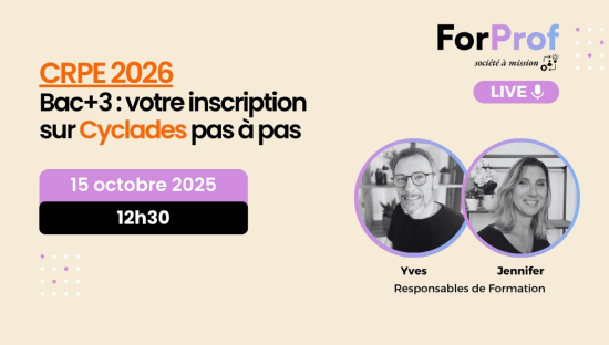 CRPE 2026 – Bac+3 : votre inscription sur Cyclades pas à pas