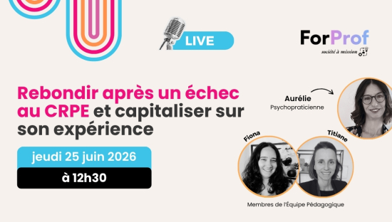 Rebondir après un échec au CRPE et capitaliser sur son expérience