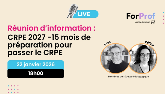 CRPE 2027 : 15 mois de préparation pour passer le concours de Professeur des Ecoles