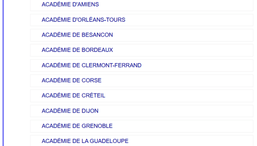 choix académie