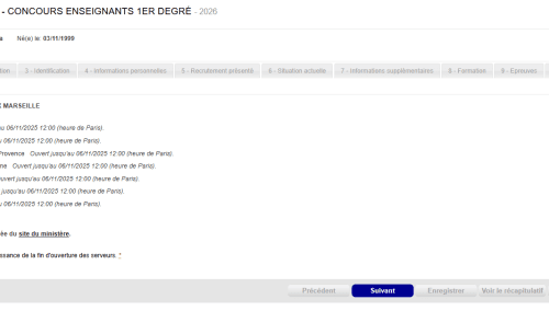 concours instituteur inscription