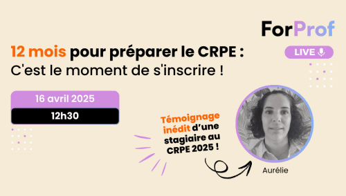 LIVE - 12 mois pour préparer le CRPE