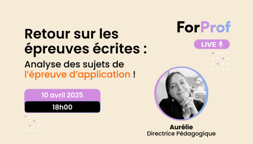 LIVE - Retour sur les épreuves écrits du CRPE 2025 : Analyse des sujets de l'épreuve d'application