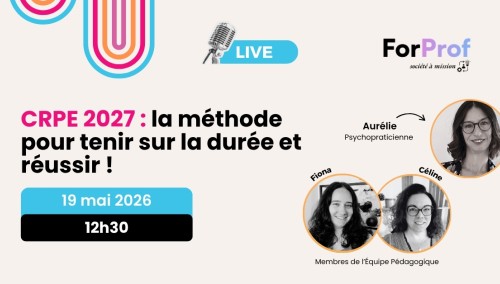 CRPE 2027 : la méthode pour tenir sur la durée et réussir !