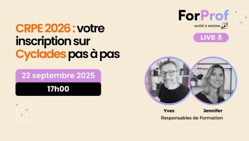 CRPE 2026 : votre inscription sur Cyclades pas à pas