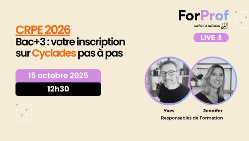 CRPE 2026 - Bac+3 : votre inscription sur Cyclades pas à pas