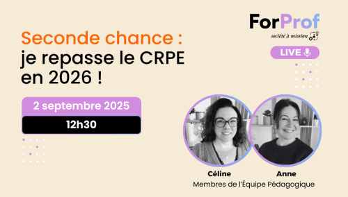 LIVE - Seconde chance :  je repasse le CRPE  en 2026 !