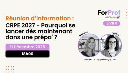 Réunion d'information en ligne - jeudi 11 décembre 2025