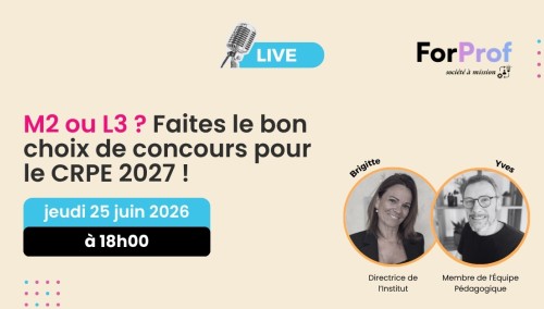 M2 ou L3 ? Faites le bon choix de concours pour le CRPE 2027 !