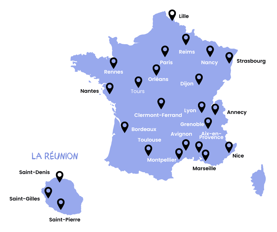 carte centres écoles forprof