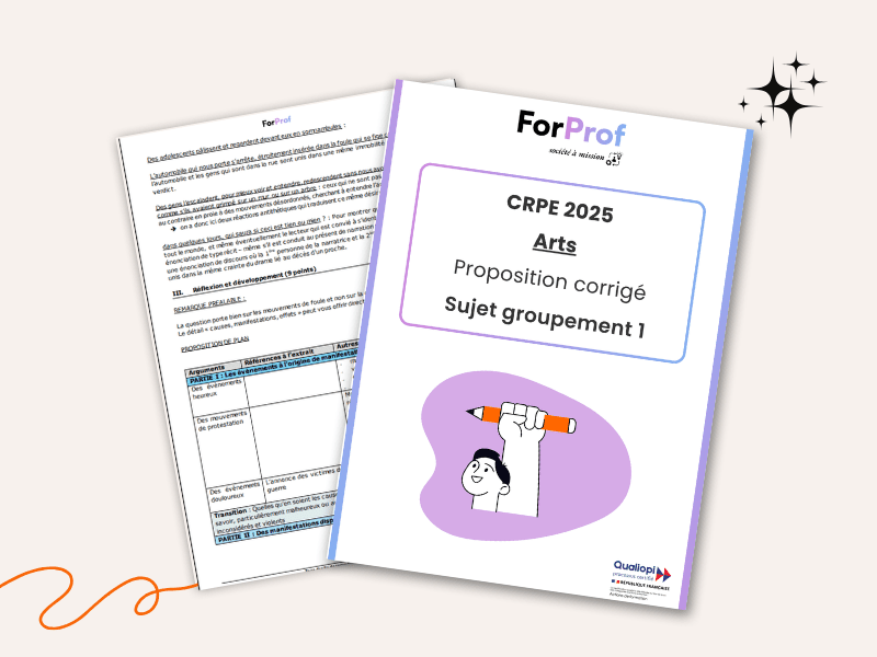 corrigé écrit Arts G1 2025