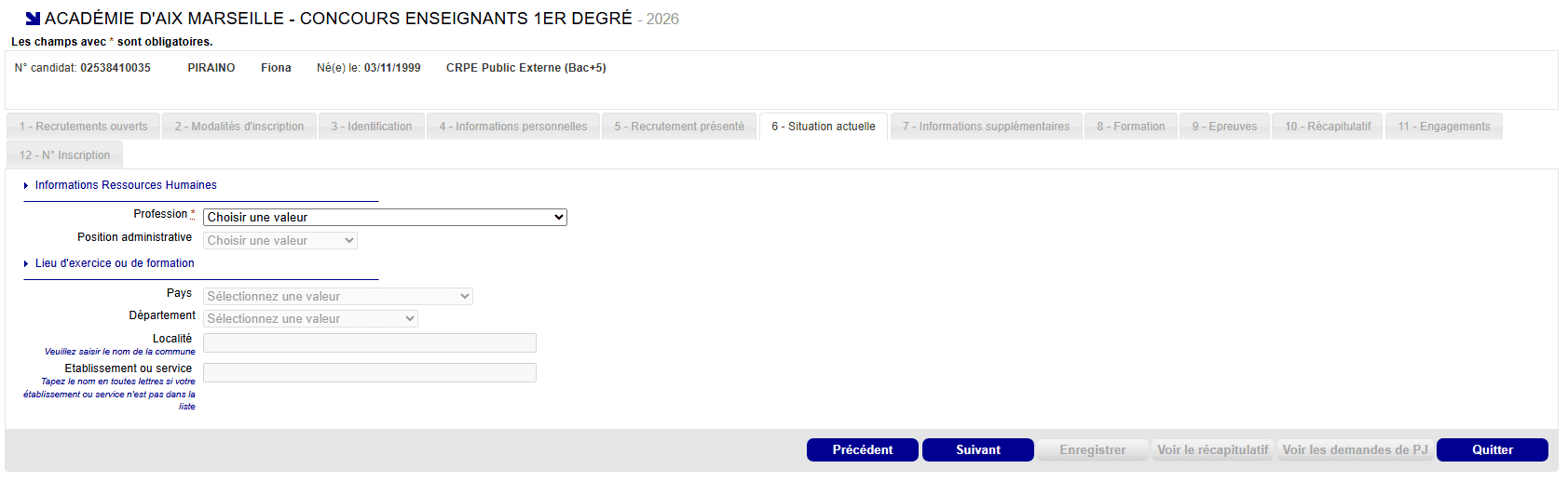 formation concours PE et instituteur inscription