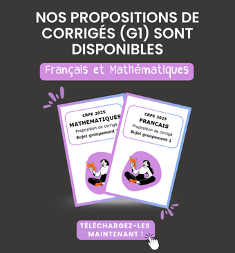 Corrigés G1 français et maths