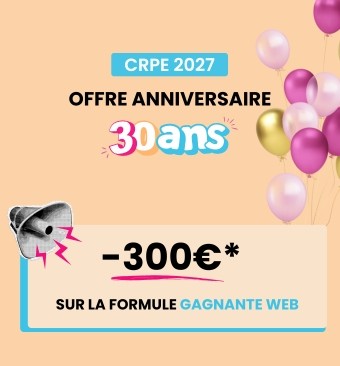 Offre anniversaire GAGNANTE WEB 300