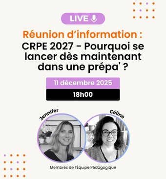 CRPE 2027 - Pourquoi se lancer dès maintenant dans une prépa' ?