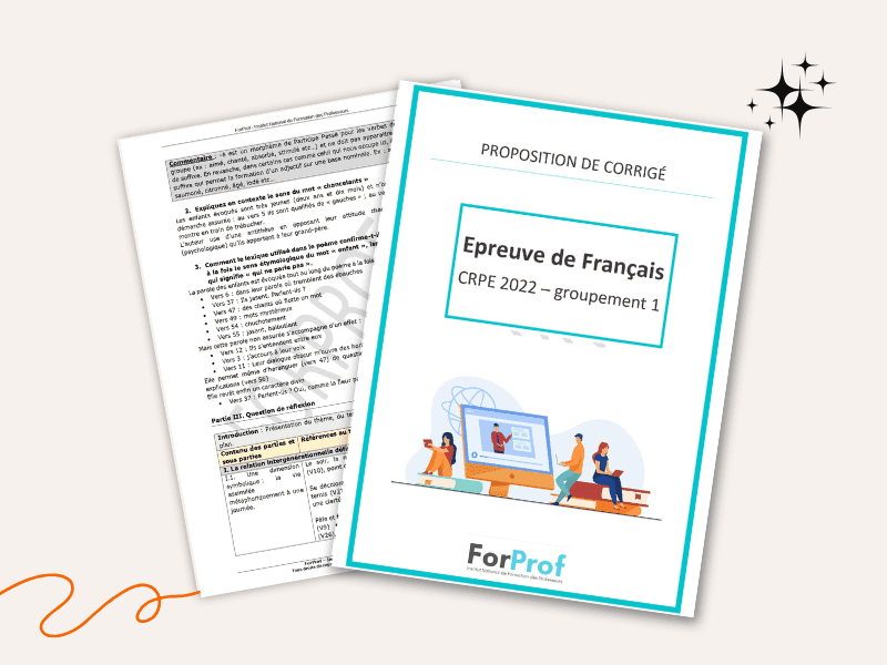 corrigé français CRPE 2022