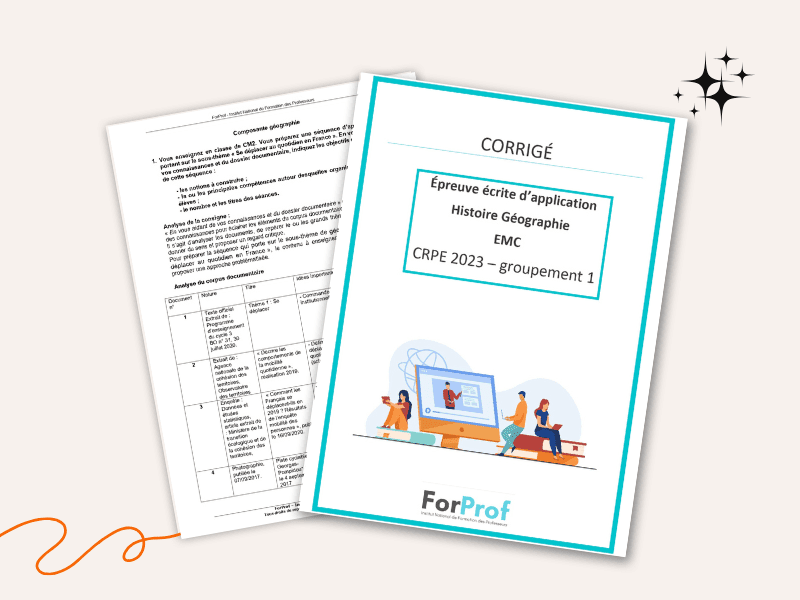 corrigé écrit hgemc g1 au CRPE 2023