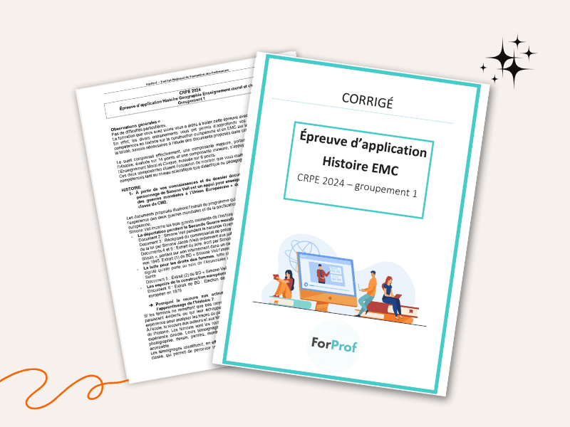 corrigé écrit histoire géo  g1 au CRPE 2024