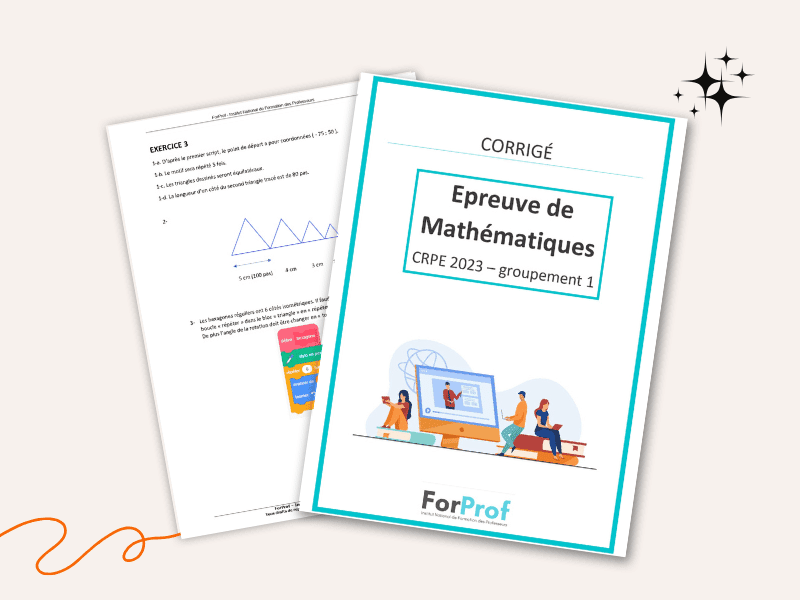 corrigé écrit maths g1 au CRPE 2023