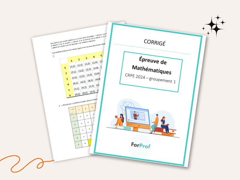 corrigé écrit maths g1 au CRPE 2024