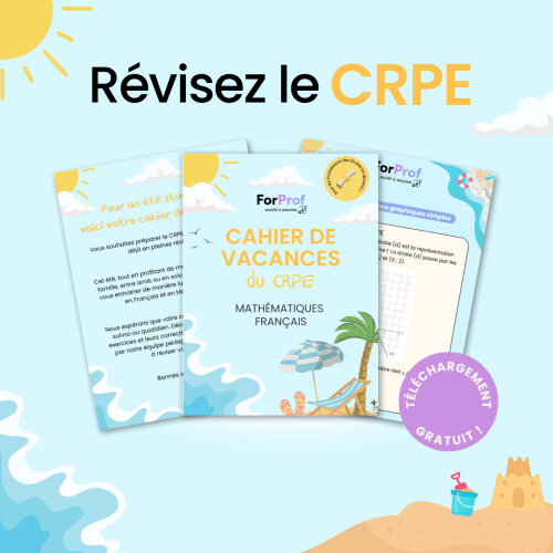 Téléchargez le cahier de vacances du CRPE été 2025