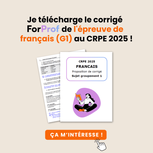 Téléchargez notre proposition de corrigé de l'épreuve écrite de français (Groupement 1) au CRPE 2025