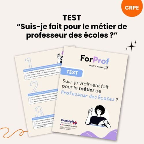 Test suis je fait pour le métier de professeur des écoles